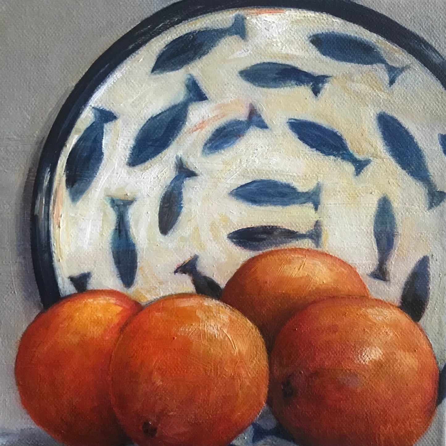 Oranges and fishy bowl